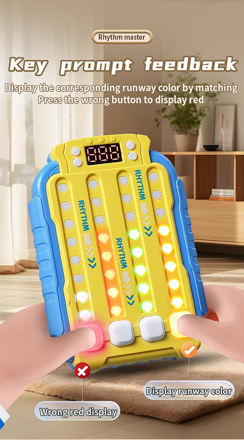 Rhythm Flick Reaction Game -LED Musical Handheld Fidget Toy for Speed & Reflex Training, Focus & Concentration Boost, Hand-Eye Coordination, Fun Memory Challenge, Kids & Adults, Portable Anxiety Relief Toy, Perfect Gift for Boys, Girls, Teens, and Adults Rhythm Flick Reaction Game -LED Musical Handheld Fidget Toy for Speed & Reflex Training, Focus & Concentration Boost, Hand-Eye Coordination, Fun Memory Challenge, Kids & Adults, Portable Anxiety Relief Toy, Perfect Gift for Boys, Girls, Teens, and Adults