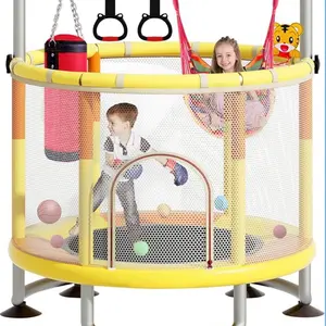 5-in-1 Toddler Trampoline for Kids,60"" Trampoline for Toddlers,Upgrade Kids Trampoline Indoor Outdoor,500lbs Baby Child Large Small Trampoline with Safety Ne