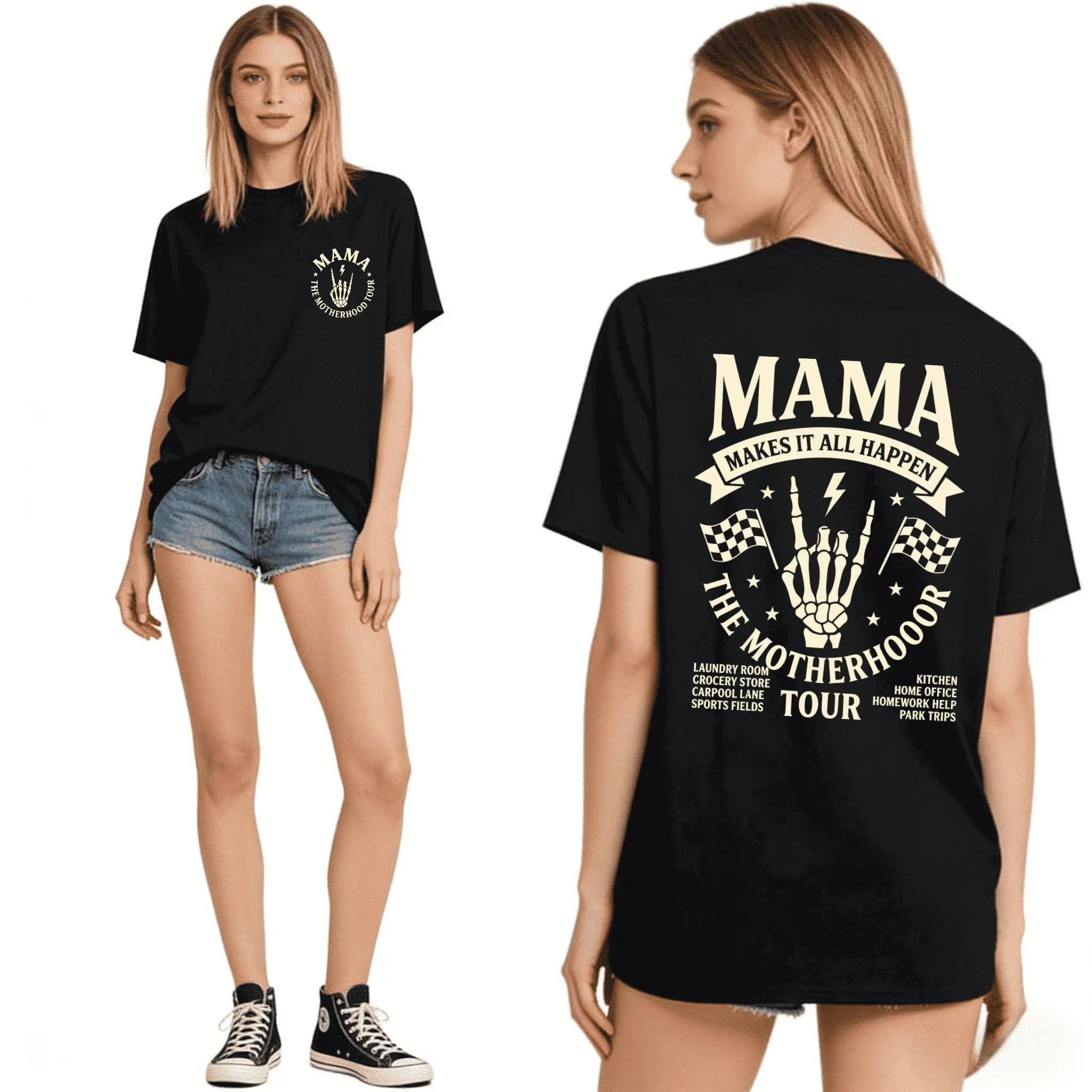 Mama Motherhood Tour Shirt, Vintage Rock Mom Graphic Tee, Trendy Mama Apparel