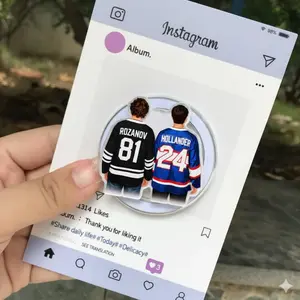 Heated Rivalry & Hollanov Inspired Phone Grip – Team Rozano Acrylic Folding Phone Stand, Gay Romantic Gift, Kindle Holder