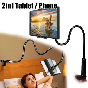 Gooseneck Tablet Holder,Cell Phone Holder, Adjustable Tablet Holder Mount,Universal 360° Flexible Tablet Stand, Cell Phone Stand,Lazy Arm Holder Clamp Mount Bracket Bed for iPad Mini/Air, Samsung Galaxy Tab and 4.0-11" Devices
