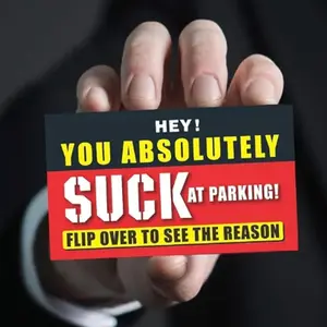 100-Pack Double-Sided Prank Parking Cards, 3.5in x 2in Compact Easy-to-Carry Windshield Sticker, Car Decal, Vehicle Exterior Decoration & Automotive Accessory