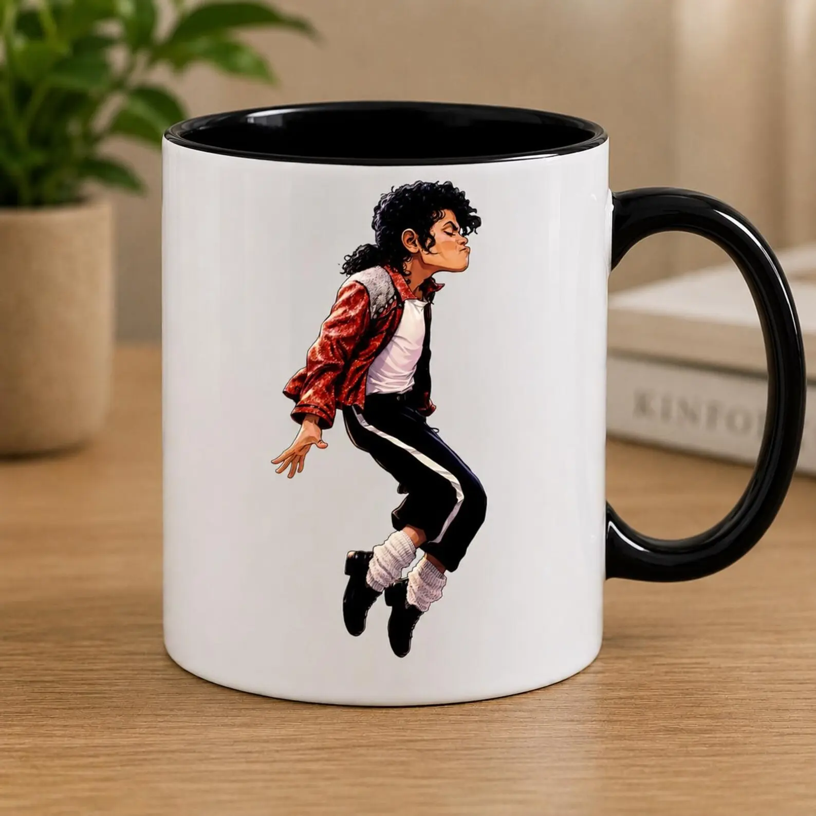 [SALE UP TO 50%] Michael Jackson Dancing Mug, King of Pop Inspired Coffee Cup, Retro Music Fan Gift