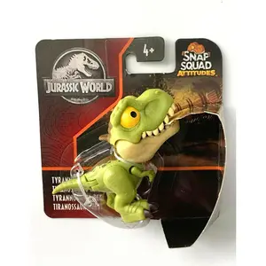 JurassicWorld Snap Squad Attitudes T Rex Tyrannosaurus Rex [Green] 2" inch Fun Chomper