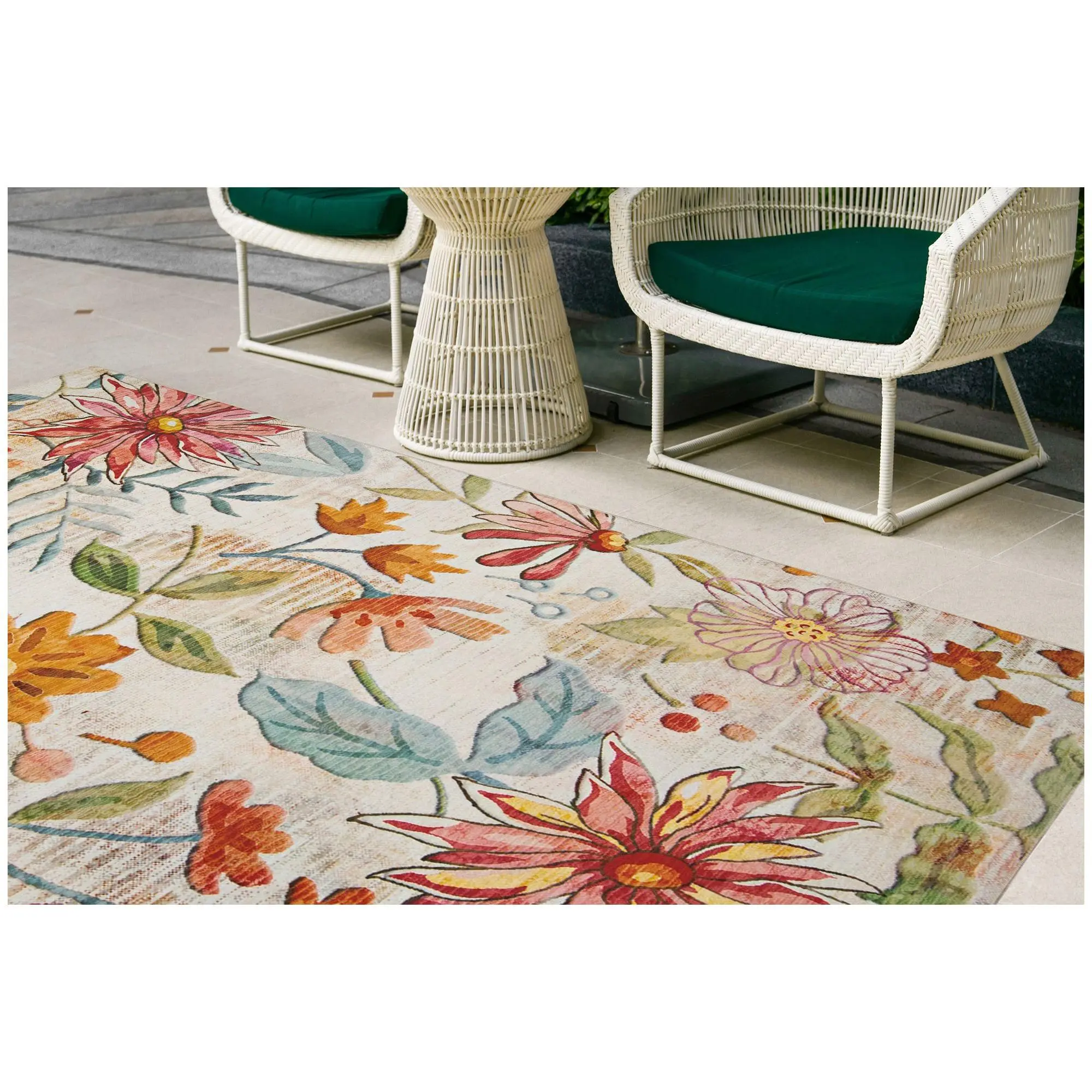 Linon Home Decor Indoor/Outdoor Washable Hanno5' X7' Rug