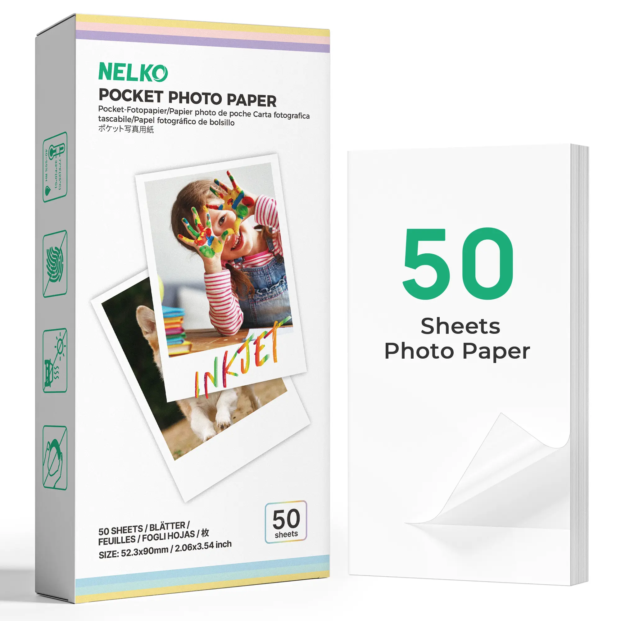 2X3 Photo Paper for Nelko PP01/PP03 Mini Photo Printer Adhesive Backed Instant Printerscanner 30-100 Sheets Crisp Colors Peel & Stick Backing TikTokShopBlackFriday outdoorfun #SummerVibes summerwins