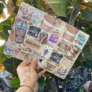 Coffee and Books  - Decorative Coffee Theme for Book Lovers with Inspirational Quotes and Fun Designs