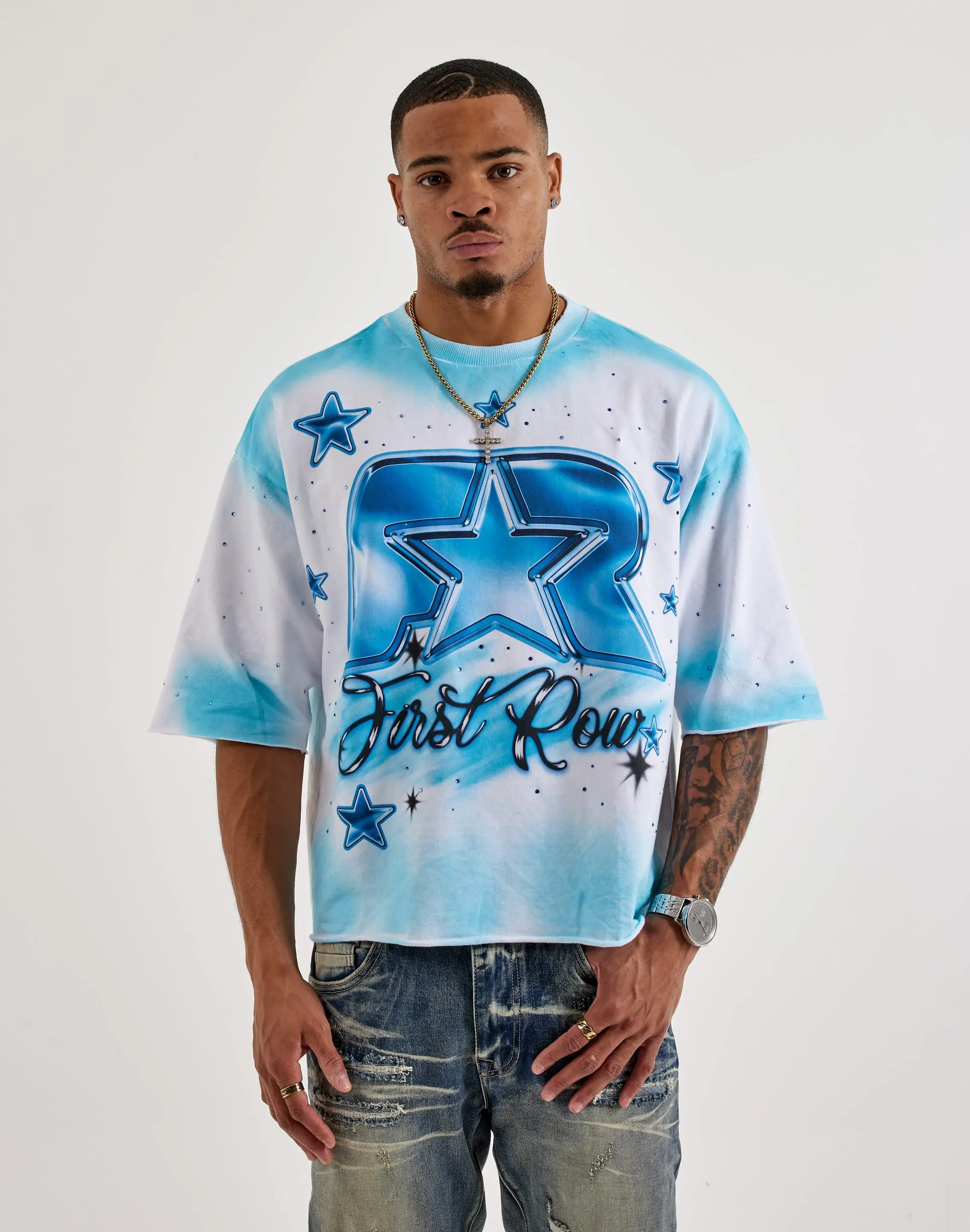 Mens First Row Made In Heaven Rhinestone Tee