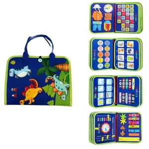 Montessori Toddler Birthday Gift, Educational Learning Sensory Busy Book, Preschool Learning Tool, Sensory Activity Board, Activities Toy for Airplane Car Travel, Gift for Boys & Girls