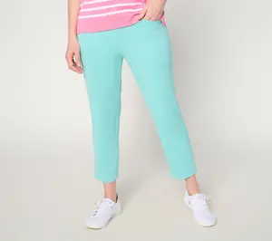 Belle by Kim Gravel Petite ScubaLuxe Escape Edit Cropped Pant