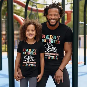 Dad Daughter Matching Shirt Heart Bond Family Outfit Gift