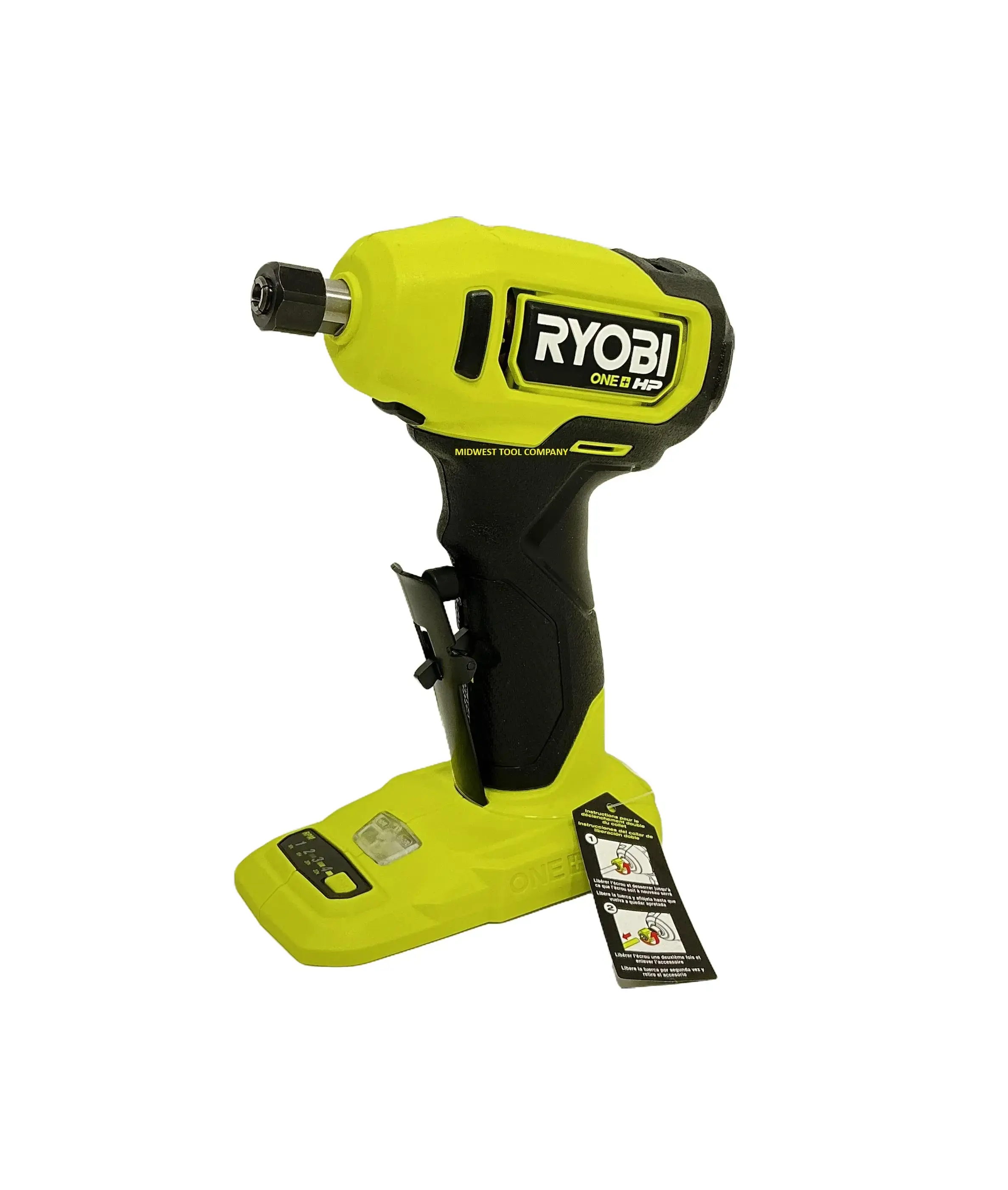 RYOBI HP 18 Volt Brushless Cordless Compact 1/4 in. Right Angle Die Grinder (Tool Only) PSBDG01B