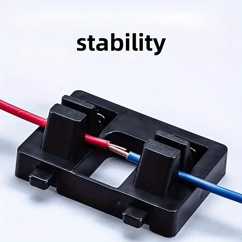Thick anti slip welding fixture double slot wire clamp - sturdy welding electrode holder suitable for metal practice, neat wiring solution, compact and durable welding kit Welding Accessories