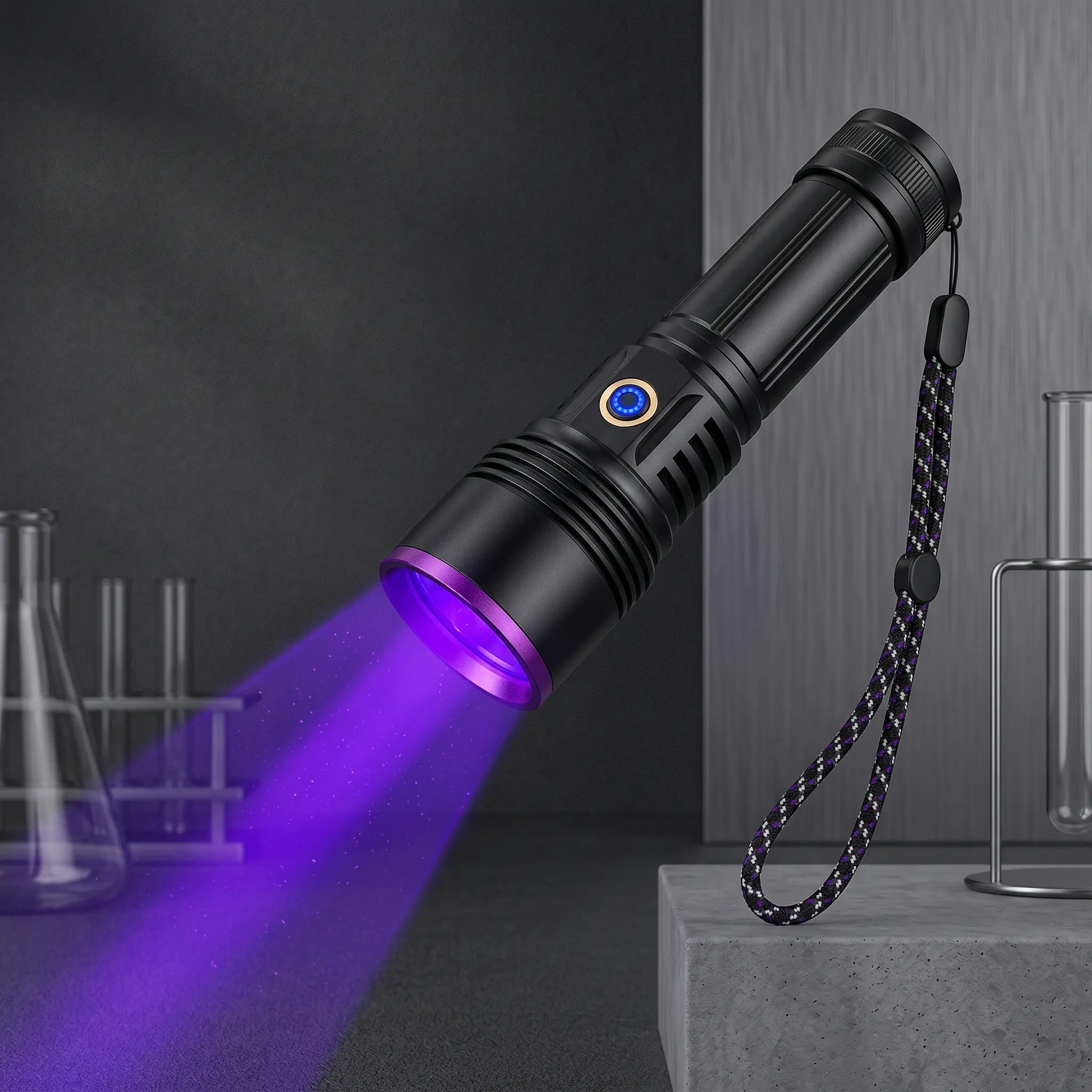 Rechargeable Powerful Handheld UV Flashlight, 20W 365nm Blacklight with Professional Black Filter Lens, Aluminum Alloy Body, Tools and Gadgets for Antique Appraisal, Handheld Flashlight, Powerful Light, Rechargeable Powerful Flashlights