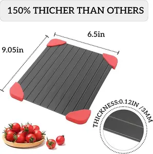 Frozen meat defrosting tray, magical fast natural heating defrosting board, small-sized defrosting tray kitchen mat（9.1in*6.5in）
