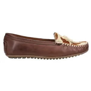 ROPER Womens Lilly Cow Print Moccasins Flats Casual - Brown