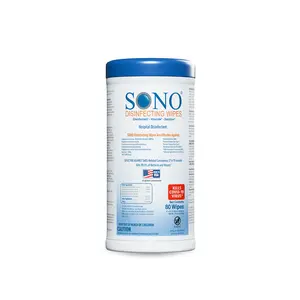EPA Registered Disinfecting Cleaner Deodorizer Wipes | Alcohol-Free Medical Equipment Safe 80ct | SONO