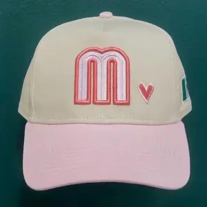 Pink Mexico Baseball Hat with Heart & Flag Embroidery for Stylish Outfits - TikTok Shop