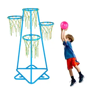VEVOR Kids Basketball Hoop,  4-Hoop Child Basketball Hoops, Portable Basketball Stand with Adjustable Heights and 3 Balls, Indoor and Outdoor Basketball Toy Set for Children of All Ages, Boys & Girls