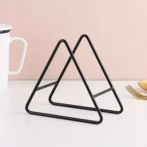 Multifunctional Triangle Storage Rack, Heat Resistant Pot Pad, Tableware Organizer, Plate Bone Dish Holder, Desktop Book Shelf, Kitchen Decor