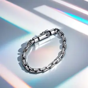 Full silver s925 bracelet Sterling silver bracelet men's bracelet can be opened to wear send boyfriend send dad birthday holiday gift Silver weight 25g /0.88 oz