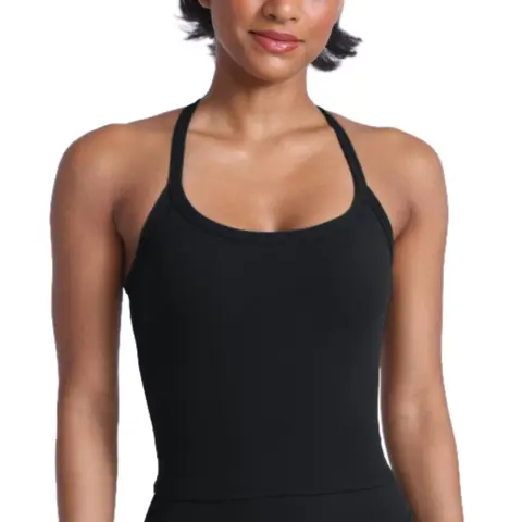 UNISSU Hugcurve Women's Buttery Soft Racerback Longline Crop Tank Top - Scoop Neck, Edge-Wrap Straps, Built-in Padded Bra, Enhanced Support, 74% Polyamide 26% Lycra, Workout Clothes Women, Yoga Training Apparel