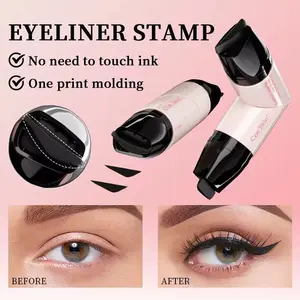 Rotating Eyeliner Stamp Pen Dual-Head Design with Wing Stamp Quick-Dry Long-Lasting Smudge-Proof for Easy Cat Eye Sharp Winged Lines All-Day Makeup Wear Beginner Friendly Everyday Makeup Tool for Women