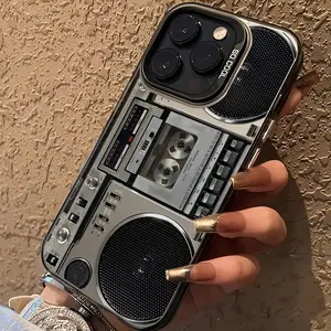 Bold Retro Boombox Cassette Phone Case, For iPhone 17 Pro Max 16 15 14 13 12 11  Phone Case,The gift for her/him,Phone Accessories