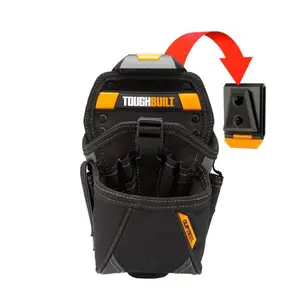 1pc Toughbuilt  Drill Holster Tool Pouch with ClipTech Hub - Detachable Tool Pouches - Professional Construction, 15 Pockets & Loops, Drill Bit Storage, Belt Clip System - Compatible with Tool Belts TB-CT-20-LX