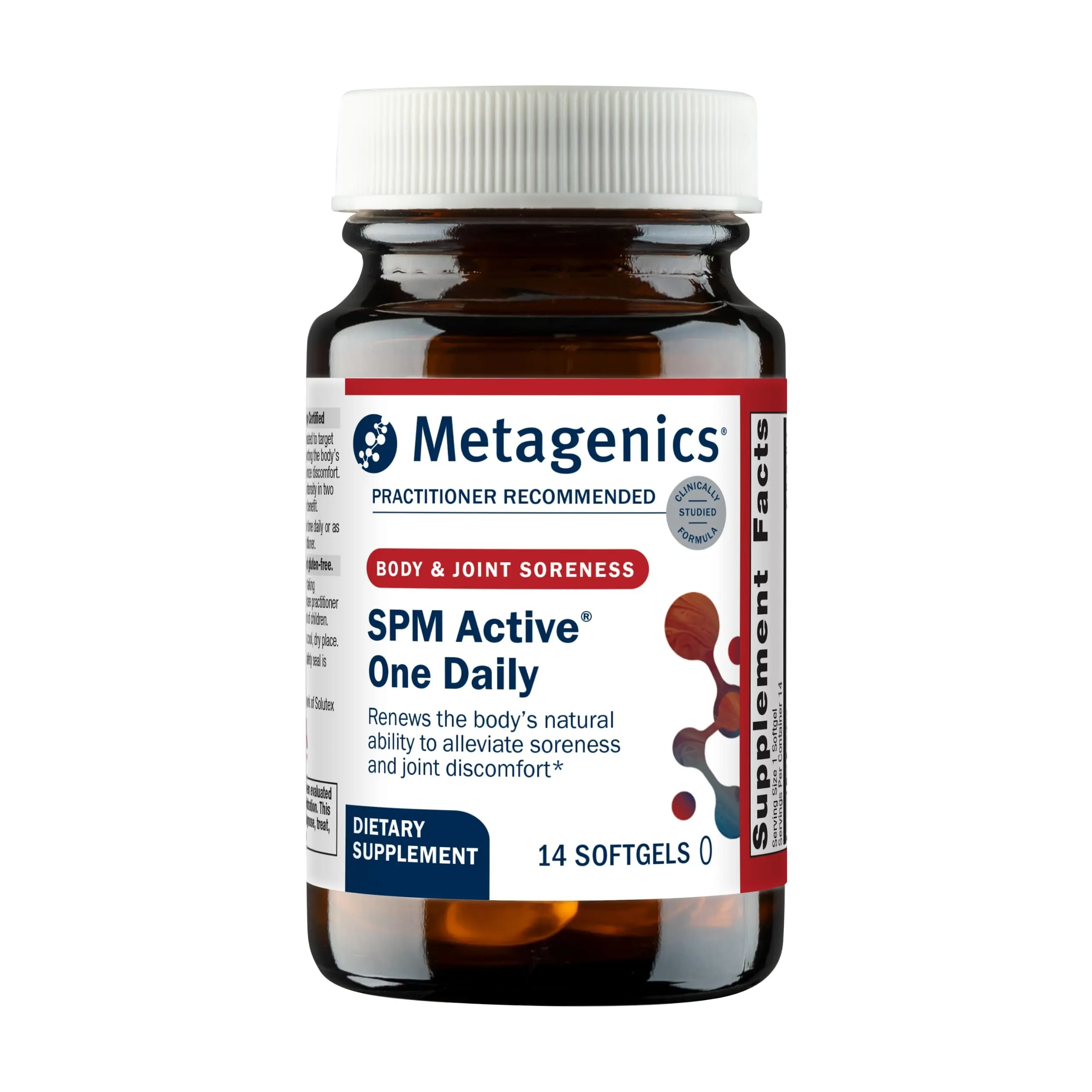 Metagenics SPM Active One Daily Supplement - Next Generation Omega Fish Oil with Pro Resolving Mediators for Joint Soreness & Soothing Relief* - Sustainably Sourced - Gluten-Free - 14 Softgels