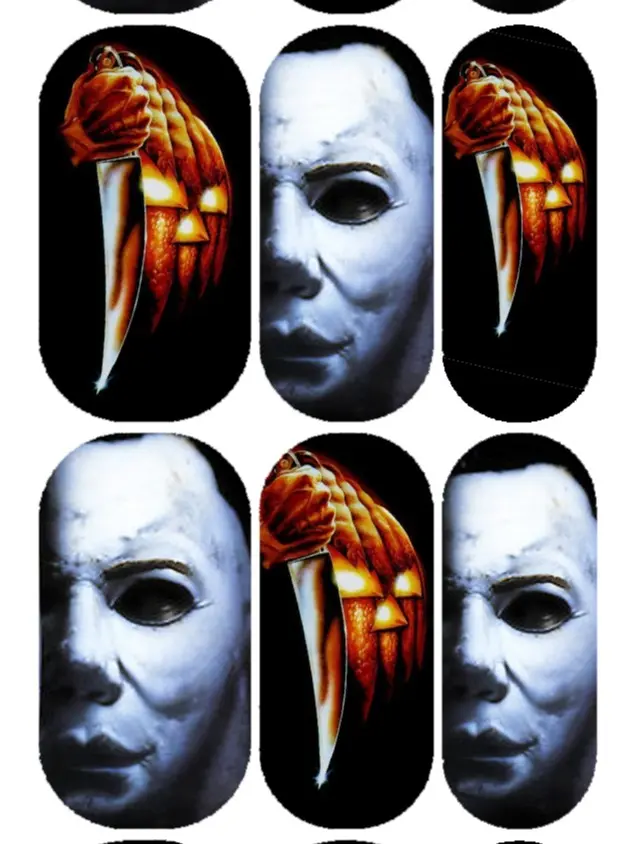 Myers Waterslide Nail Decals | Halloween Nail Art