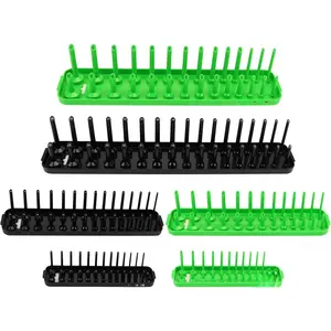 SWANLAKE Socket Organizer Tray, 6-Piece Socket Holder Tray, SAE and Metric, 1/4", 3/8", and 1/2" Drive Socket Organizers for Toolboxes