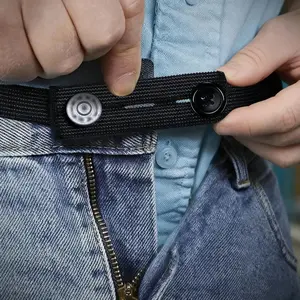 6-Pack Elastic Waist Extenders, Adjustable Belt Extenders for Pants, Unisex Sewing Accessories, Non-Textilewrapped Design, Adjustable Fit