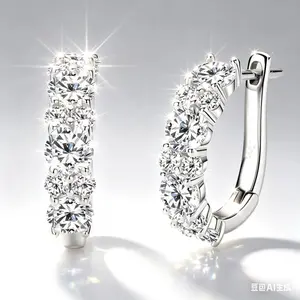 Minimalist D-Shape CZ Earrings • Trendy Luxury Design • Trendy & Unique Style