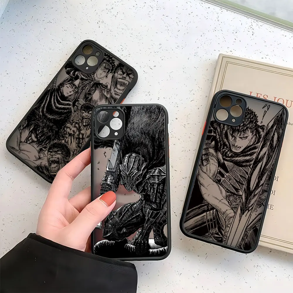 Berserk Guts Hot Anime Phone Case For iPhone 17 Air 16 15 14 13 12 11 Mini Pro Max X XR XSMax 7 8 Plus Matte Transparent Back Cover-FGK-GY