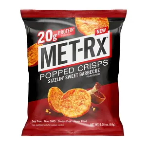 Met-Rx Popped Crisps Sizzlin' Sweet Barbecue (6 Bags)