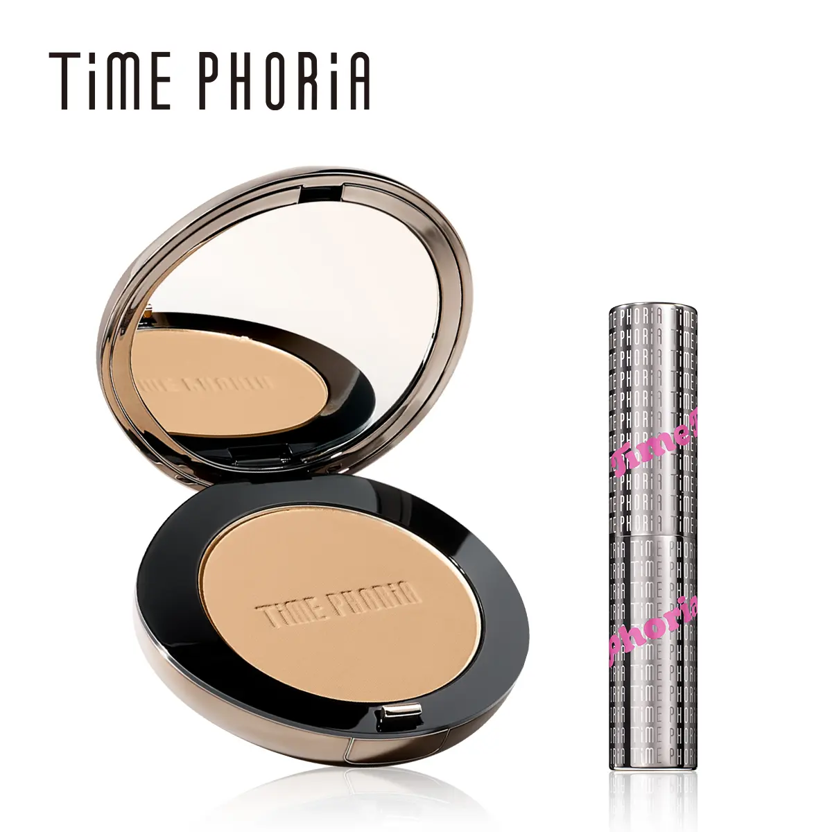 [HOT 2PCS] TIMEPHORIA Ultimate Flawless Combo: Illumina Jelly Eyeshadow Stick + Optima Cover Blur Skin Perfection Powder Foundation 16H Oil Control No-Cake Breathable