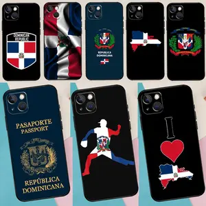 Dominican Republic Flag Phone Case For iPhone 16 15 14 12 11 13 Pro Max Plus 12 13 Mini XR 16e Funda Silicone Cover