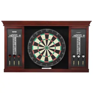 VEVOR Dartboard and Cabinet Set,  , Ready-to-Play Bundle Official Size Dartboard Cabinet Set, Steel Tip Dart Cabinet, Features Easy Assembly, Complete with All Accessories, Perfect for Cricket Games