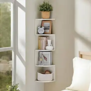 Creative Corner Wall Shelf, Home Use Triangle Storage Rack, Half Round Hanging Bookshelf, Export Cross-Border Wall Mounted Organizer, Floating Shelf, Decor