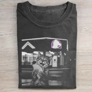 Comfort Colors Funny Cat Meme T-shirt, Vintage 90s Edgy Cat Meme Tee, Unisex Fit Design, Casual Streetwear, Gift for Cat Lovers