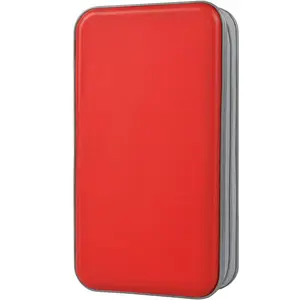 CD Case,96 Capacity CD Holder Hard Plastic CD Storage Wallet Protective CD/DVD Case Holder Durable CDCase Protection For Car Home Travel(96Capacity,Red)