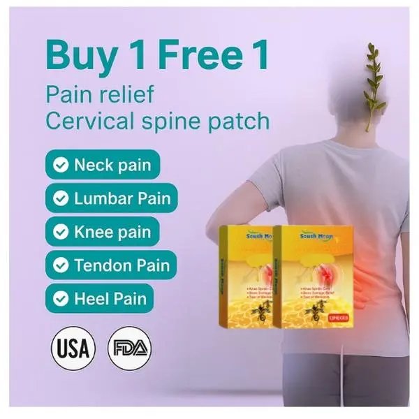 South Moon Lumbar Pain Relief Patches, Therapeutic Natural Herbal Ointment with Bee Venom for Lower Back & Muscle Soreness, 12 Count, Herbal Relief
