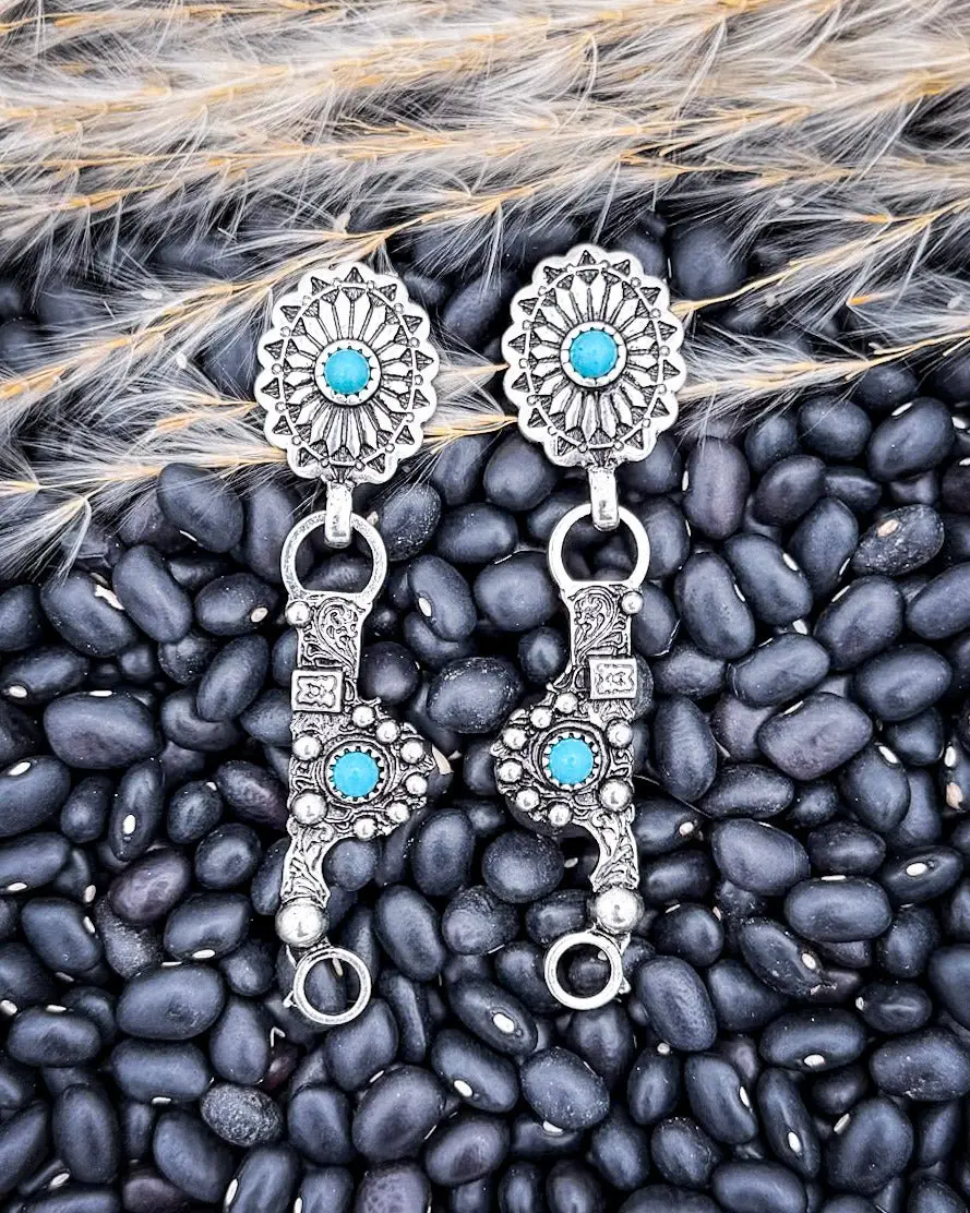 Alloy Cimarron Bit Dangle Fashion Earrings, Costume Jewelry Accessory for Daily Wear