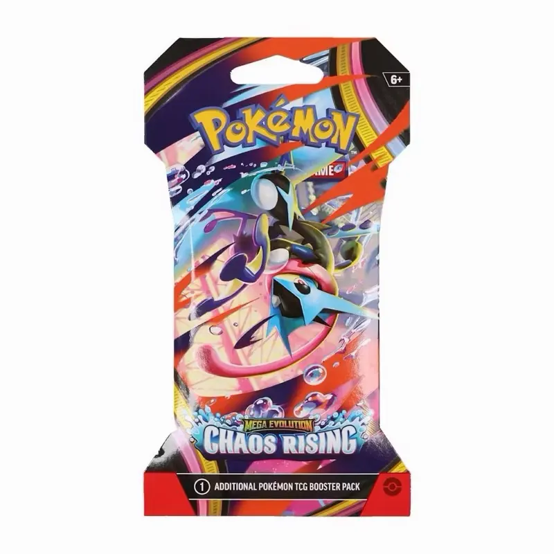 Pokemon Mega Evolution: Chaos Rising Sleeved Sealed Booster Pack - Authentic TCG Collectibles, Trading Card Set, Sealed Booster Packs