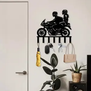 Motorcycle Design Wall Mounted Key Hanger, Decorative Key Holder, Easy To Install Key Holder for Office and Home Decor