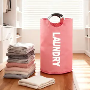 Foldable Oxford Fabric Laundry Basket, Large Capacity Dirty Clothes Hamper, Laundry Organizer for Bathroom Storage, Durable & Space-Saving Design, Laundry Basket Bag