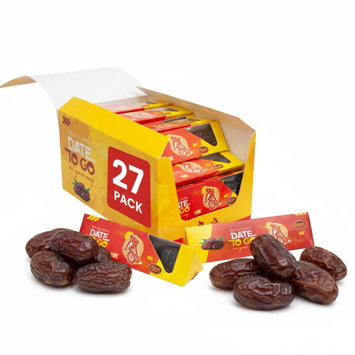 Sahara Gold Non Pitted Medjool Dates - 27 Boxes with 3 Pcs Each - No Sugar Added - Fresh Dates Medjool Ramadan Snack Pack - Soft Chewy, High Fiber Whole Fruit For Snacking, Baking & Smoothies
