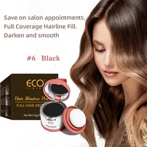 Hairline Powder，Instantly Conceals Hair Loss, Root Touch up Powder, Hair Shadow Toppers for Women & Men, Touch Up for Thinning Gray Hair, Windproof & Sweatproof, Medium Brown Bronzer Color Daily Makeup