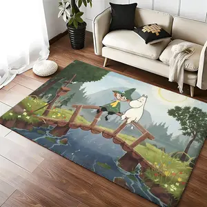 MMoomin Floor Mat Luxury Velvet Doormat Water Absorbent Non-Slip Floor Mat, Soft Shaggy Carpet for Bathroom Kitchen Living Room Bedroom Entrance, Washable Anti-Skid Indoor Outdoor Rug Home Decor